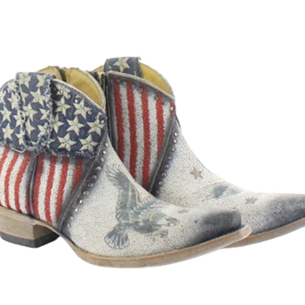 OLD GRINGO United Jorie Patriotic Eagle Ankle Boots YIPPEE KI YAY OLD GRINGO 5” - Picture 9 of 14